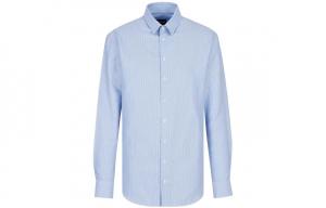 Хлопковая рубашка на пуговицах GIORGIO ARMANI, светло-голубой