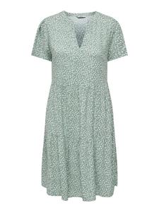 Короткое платье Only Onlzally Life S/S Thea Dress NOOS, зеленый/белый