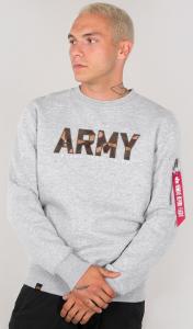 Толстовка Alpha Industries Army Camo, серо-зеленая