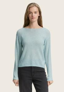 Джемпер TOM TAILOR DENIM SOFT BOAT NECK, Silver Cloud Blue Melange/Light Blue