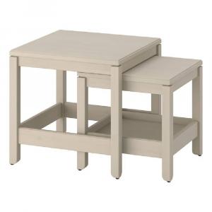 Стол журнальный Ikea Havsta, серо-бежевый