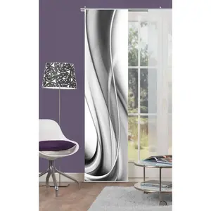 Раздвижная штора ONDA с липучкой 1 шт. Размеры (ВxШ): 245x60 см, включая крепежные элементы Home Wohnideen, серый