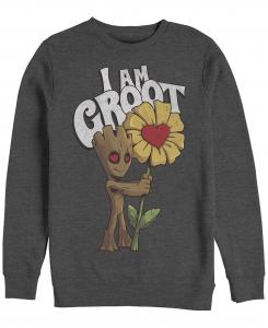 Мужские стражи галактики marvel, грут лав, флис с круглым вырезом Fifth Sun, темно-серый