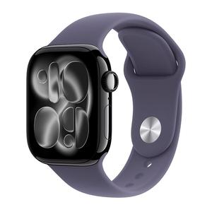 Умные часы Apple Watch Series 11 (GPS+Cellular), 42 мм, Jet Black Aluminum Case/Purple Fog Sport Band - M/L