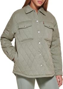 Женская стеганая куртка Levi's с ромбовидным узором, Sea Green