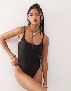 Купальник COLLUSION с глубоким вырезом на спине черного цвета