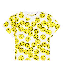 Футболка из хлопкового джерси с принтом Palm Angels, разноцветный