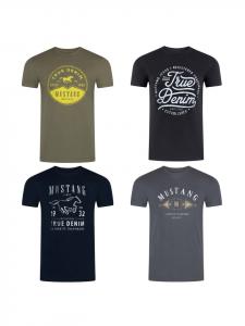 Комплект из 4 мужских футболок Mustang разных цветов