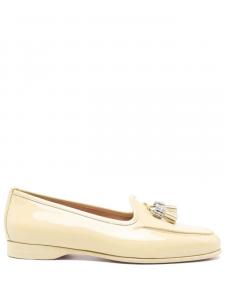 Мокасины, украшенные стразами Santoni, желтый