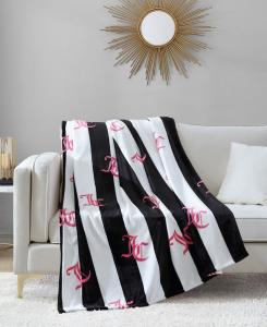 Плед Cabana Plush в полоску, 50 x 70 дюймов Juicy Couture, черный