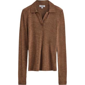 COS Женская поло коричневый