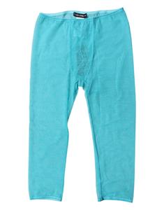 Синее кружевное белье с логотипом, укороченное обтягивающее нижнее белье Dolce & Gabbana, светло-голубой