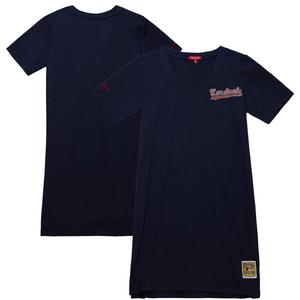 Женское темно-синее платье с v-образным вырезом Mitchell & Ness St. Louis Cardinals Cooperstown Collection