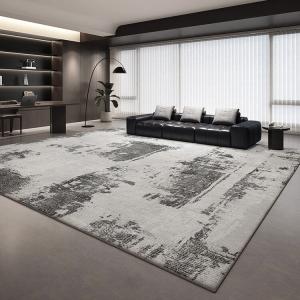 Budis Ковер 140х200 см для гостиной/спальни в итальянском минималистичном стиле, моющийся, светлый люкс, с высоким ворсом и плетеным узором