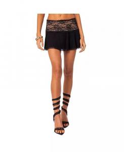 Женская мини-юбка из сетки и кружева Edikted, черный