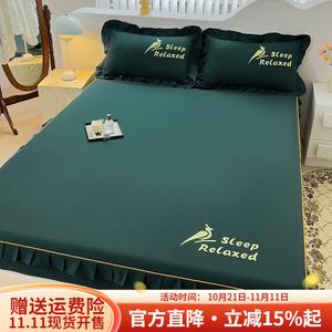 Boyang Простыня на резинке Single, 200х220 см, для матраса 28 см, 100% хлопок, цвет Dark Green