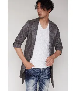 Tornado mart длинный жакет из жаккарда с цветочным кружевом, цвет Black