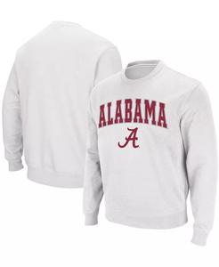 Мужская толстовка с круглым вырезом и логотипом Alabama Tide Arch Colosseum, белый