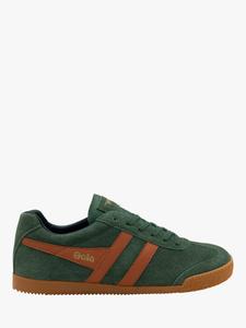 Harrier Suede Lace Up Trainers Gola, Evergreen, Orange