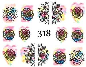 Водные наклейки для ногтей - №318, inna