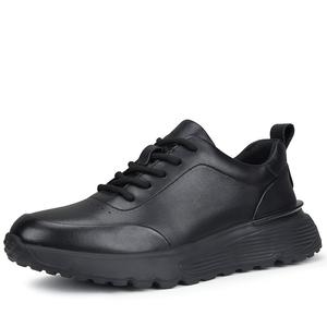 SENJIALUO Мужские черные низкие повседневные туфли с увеличенной высотой, устойчивые к истиранию, легкие и нескользящие, цвет Black