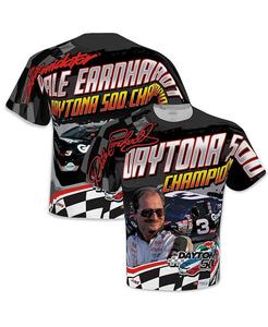 Мужская черная футболка Dale Earnhardt Daytona 500 Champion Legends Checkered Flag Sports, черный