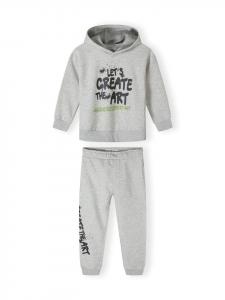 Minoti Комплект из 2 предметов: спортивный костюм 23fleece124 серого меланжевого цвета