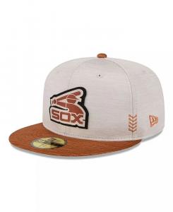 Мужская кепка Stone, Brown Chicago White Sox 2024 Clubhouse 59FIFTY Fitted New Era