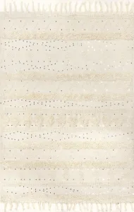 Коврик из текстурированной шерсти Chandy nuLOOM, 76x244 см, кремовый