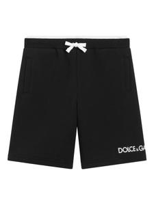 Dolce & Gabbana Kids спортивные шорты с вышитым логотипом, синий