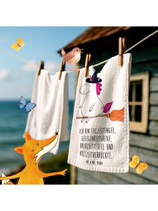 Mr. & Mrs. Panda Полотенце с изображением единорога и ведьмы, с надписью белого цвета