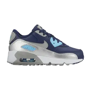 Кроссовки Nike Air Max 90 Leather PS, Binary Blue Metallic Silver