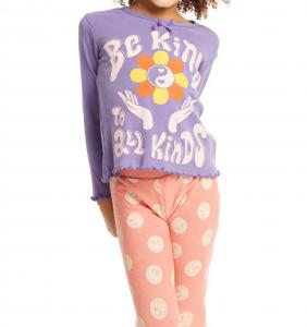 Футболка с длинным рукавом «Be Kind» цвета «Veronica Purple» Chaser
