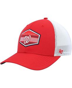 Мужская красно-белая кепка Washington Nationals Spring Training Burgess Trucker Snapback '47 Brand