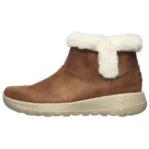 Зимние ботинки Skechers женские с мехом, каштановый