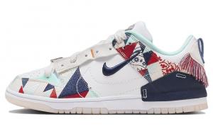 Женские кроссовки для скейтбординга Nike Dunk Low, белый/синий/красный