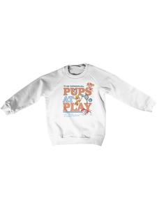 Детская толстовка Щенячий патруль: щенки играют белого цвета Paw Patrol