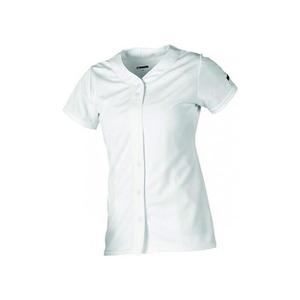 Женская майка для софтбола (белая) с планкой на пуговицах WORTH, цвет weiss