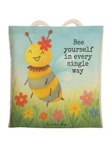 Mr. & Mrs. Panda Сумка через плечо с изображением пчелы и цветка и надписью белого цвета