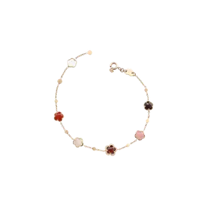 Браслет flower daughter из розового золота с фантазийными камнями, белыми бриллиантами и оттенками шампанского Pasquale Bruni