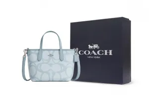 COACH Городская сумка из прорезиненного хлопка