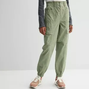 Брюки-карго для девочек 6-20 лет стандартных и больших размеров So, цвет emerson green