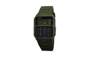 CASIO Мужские часы Retrofit Series с кварцевым механизмом и ремешком из смолы, черный циферблат