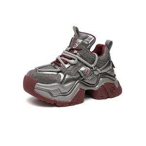 ST&SAT Дышащие массивные кроссовки женские низкие красные, цвет Red