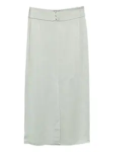 Прямая юбка миди Forte Forte, зеленый