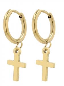 Adeliás Универсальный кулон - крест из нержавеющей стали в золотом исполнении