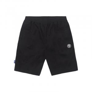 Шорты прямые с вышитым логотипом Aape, черные