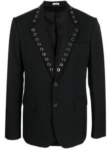 Alexander McQueen пиджак с люверсами, черный