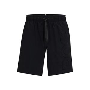 Плавки с вышитым логотипом BOSS, черный