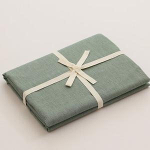 Muji Простыня на резинке 150х200 см, цвет травяной зеленый, 100% хлопок